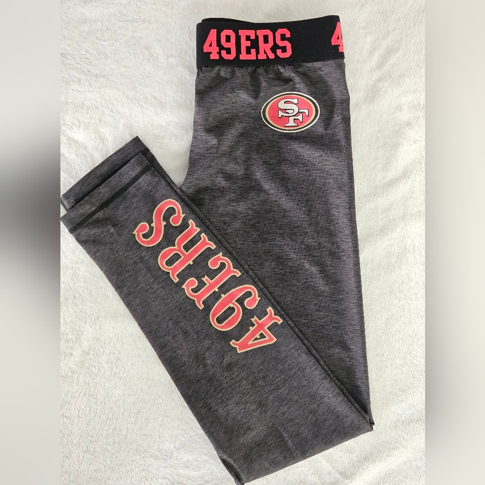 49ers NFL Team Apperal Charcoal Leggings